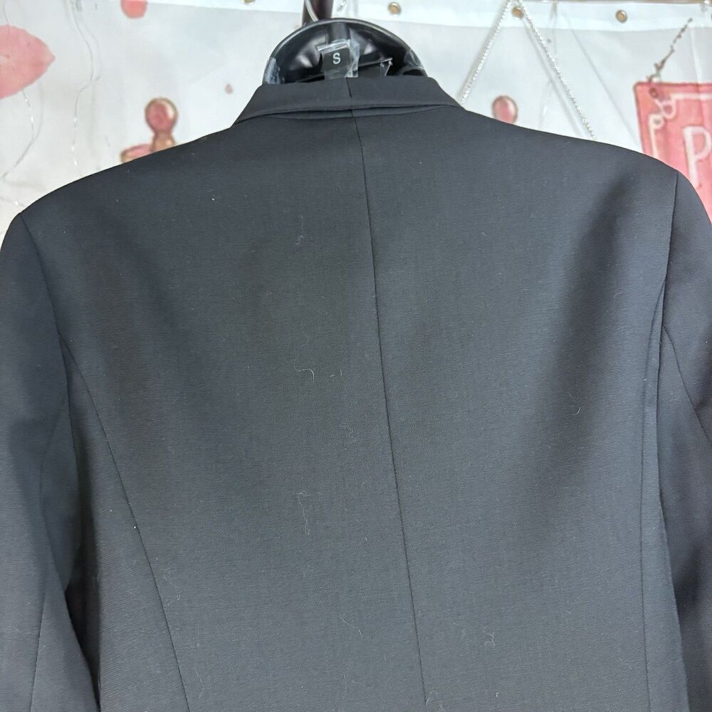 VINCE black  Blazer / Jacket  Size 8 Fully  Lined Lapel Open Front - Picture 8 of 12